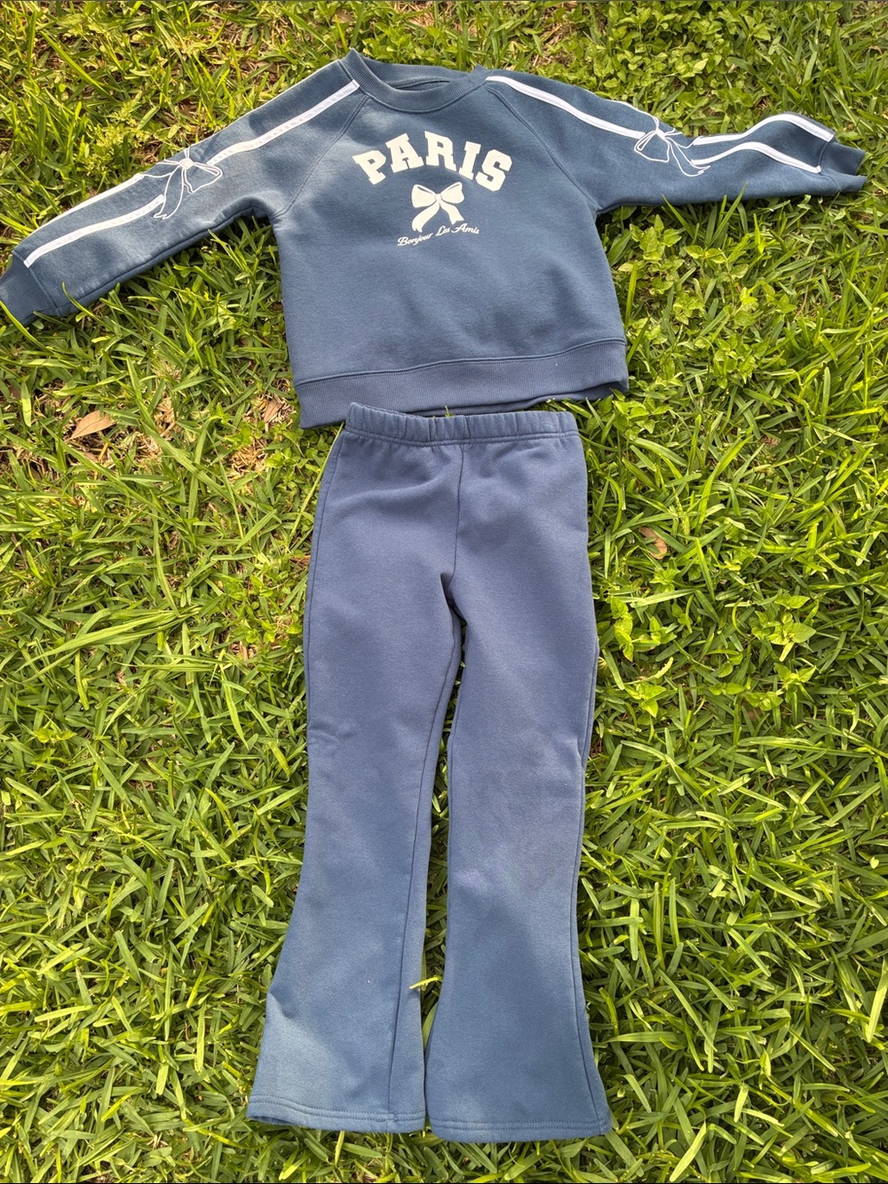 btween Navy Blue Paris Sweatshirt & Jogger Set
